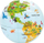 Glob fryrëz MG Ball Whole Globe, 30 cm, Little animals of nature, shumëngjyrësh