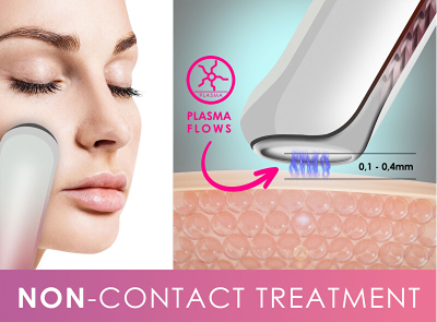 Pajisje kozmetike Beautyrelax PlasmaForce, për lëkurë të pjekur, plazma, e bardhë
