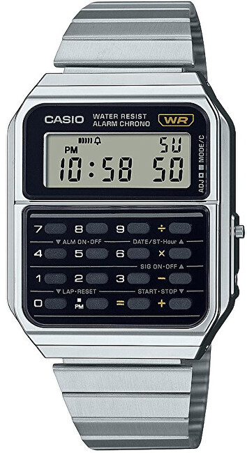 Orë dore Casio Vintage, e argjendtë