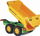 Rimorkio lodër Rolly Toys Joskin Giant Half-Pipe me dy boshte, për traktor me pedale, e verdhë me jeshile