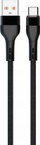 Kabllo Denmen D60T USB-C në USB-C, 1 m, 2.4A, e zezë