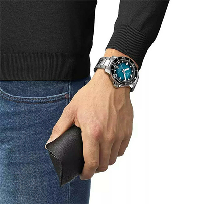 Orë dore për meshkuj Tissot Seastar 2000 Professional Powermatic 80 T120.607.11.041.00, e argjendtë