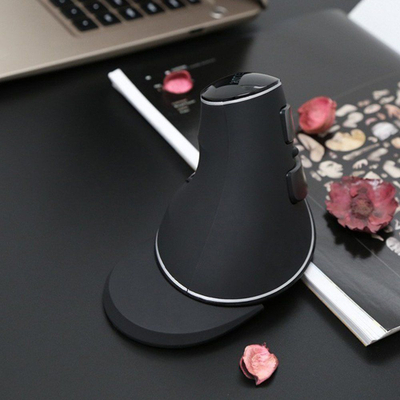 Maus ergonomik Delux M618, wireless, 1600 DPI, ngjyrë argjendtë