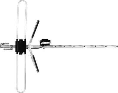 Antena tokësore DVB-T2 Terrestrial Combo, 4K, filtër LTE, e argjendtë