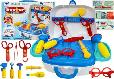 Set lodër doktorsh Doctor Kids, valixhe me rrota, me aksesore mjekësorë, shumëngjyrësh