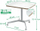Tavolinë Leitz Ergo Pneumatic Small, sit stand, e bardhë