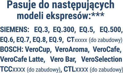 Filtër uji COFFIX për makinë kafeje Bosch VeroBar VeroCafe LattePro, 60L