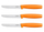 Set thika Fiskars 1014278, për tryezë, 3 copë, portokalli