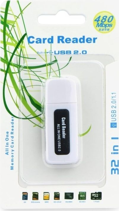 Lexues kartash All in One USB 2.0, 480Mb/s, i bardhë e zi