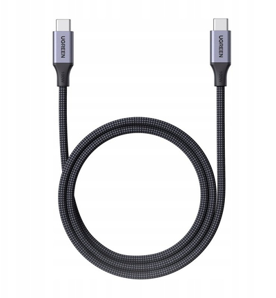 Kabllo USB Ugreen USB C në USB C PD, 1m, 100W, gri e errët