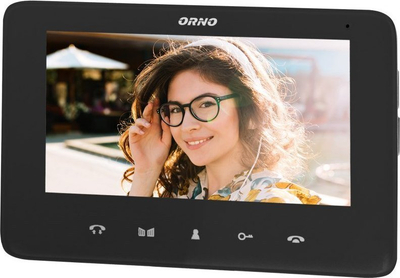 Monitor video Orno, LCD 7", për seri INDI dhe SCUTI, i zi