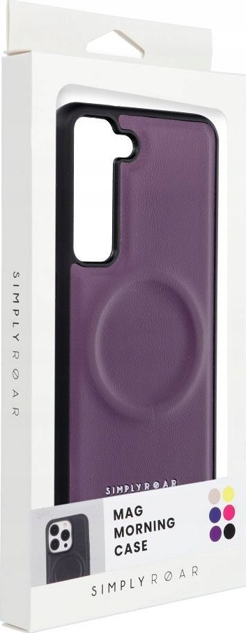 Kapak telefoni Roar Mag Morning për Samsung Galaxy A14, lëkurë eko, shkon me karikim wireless, vjollcë
