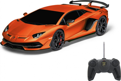 Makinë me telekomandë Rastar Lamborghini Aventador SVJ 1:24, 27 MHz, portokalli