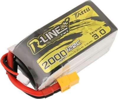 Bateri LiPo Tattu R-Line 3.0, 14.8V 2000mAh 120C, 4S, XT60