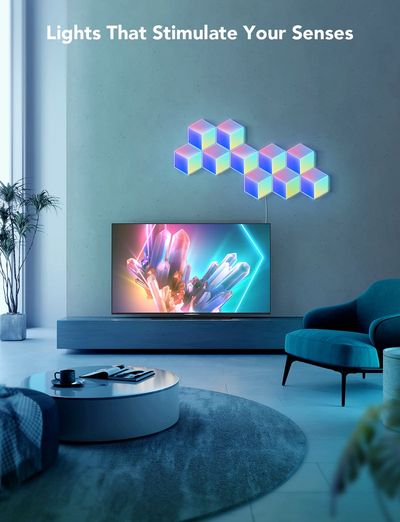 Panele LED Govee Glide Hexa Pro H6066, RGBIC, set 10 copë, shumëngjyrëshe