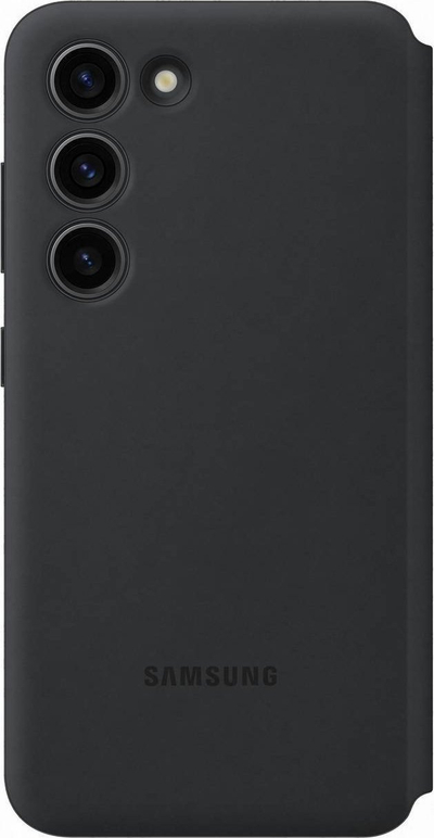 Këse Samsung Smart View Wallet për Galaxy S23, me kapak që paloset, origjinale, e zezë