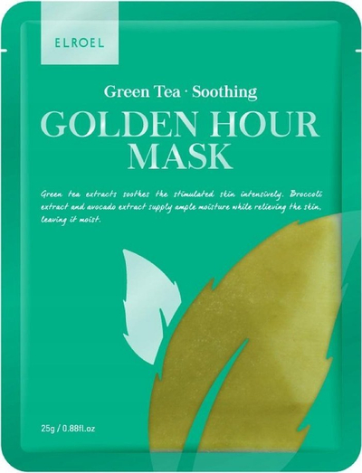 Маска за лице Elroel Golden Hour Mask Soothing, со зелен чај, 25 g