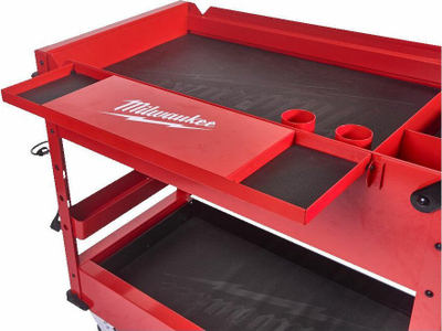 Karrocë pune Milwaukee Workshop Service Trolley 40", metalike, me rrota, e kuqe