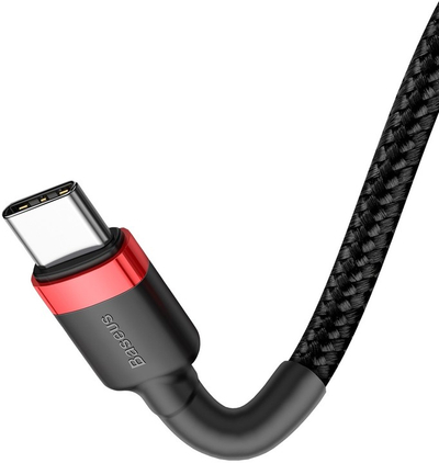 Kabllo Baseus Series USB-C PD2.0 60W Flash Charge (20V 3A), 1m, e zezë/kuqe