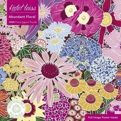 Сложувалка со фигура Flame Tree Studio Kate Heiss Abundant Floral, 1000 парчиња, одржлива