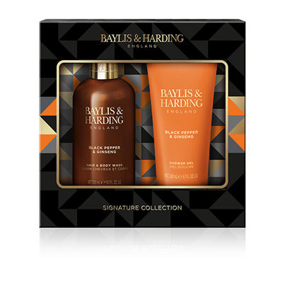 Set kozmetik Baylis & Harding Black Pepper & Ginseng, 200 ml + 300 ml