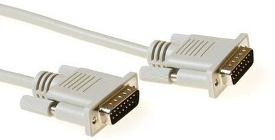 Kabllo seriale ACT AK3912, DB15 mashkull mashkull, 1.8m, ngjyrë krem