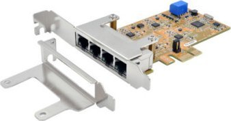 Kartë rrjeti Exsys EX-6084, PCIe, 4x Gigabit Ethernet