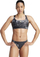 Bikini Adidas GRX për goca, stil sportiv, thahet shpejt, gri