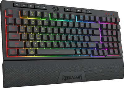 Tastierë gaming Redragon K515 Shiva, 98 taste, RGB, me mbajtëse dore, e zezë