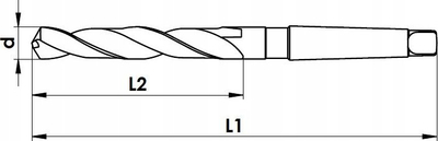 Stërvitje për hekur Baildon DIN 345 RN NWKc, 22 mm, HSS E Co5, bisht konik MK2