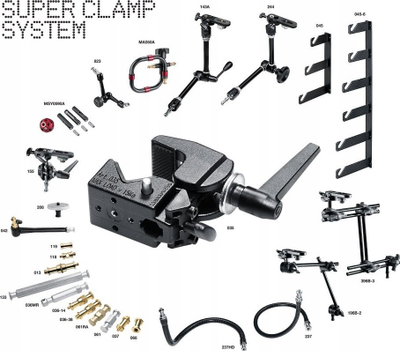 Adapter montimi Manfrotto 208HEX, për Superclamp, me fileto 3/8", ngjyrë argjendtë