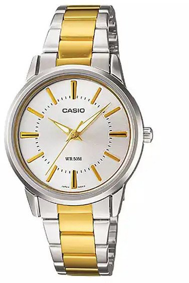 Ora dore për gra Casio LTP-1303SG-7AVDF, analog, metal, argjend me ari