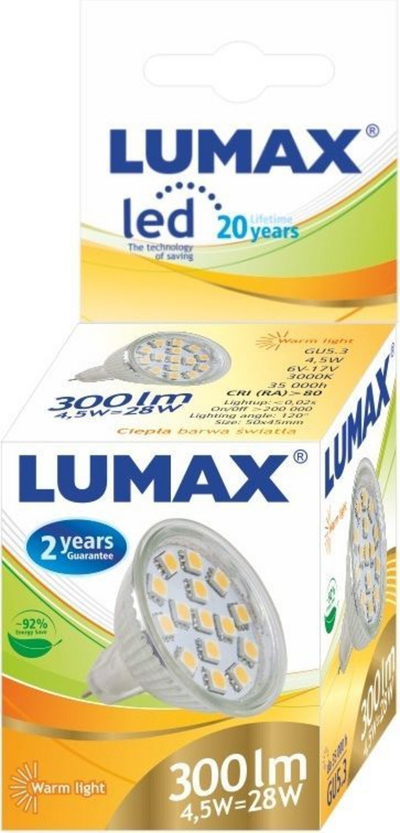 Poç elektrik BestService, LED, GU5.3, 6000K, 4.5W, i bardhë