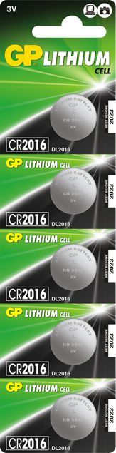 Bateri Button CR2016 Lithium, 5 copë