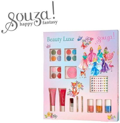 Set grimi Souza Luxury Beauty Set MQ6, set bojrash për make up, për udhëtime, me shumë ngjyra