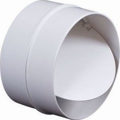 Lidhës kanalesh rrethor Awenta KO125-22, valvul kthimi, fi 125mm, i bardhë