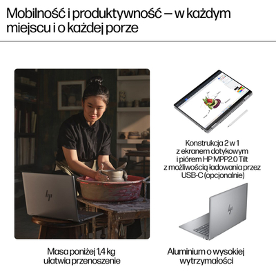 Лаптоп 2 во 1 HP A58SHEA, Ryzen 5, 16GB RAM, темно сива