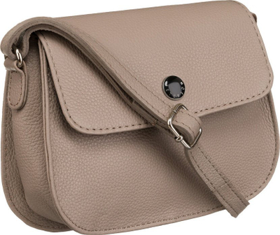 Çantë crossbody për femra Peterson, lëkurë natyrale, me kapak, bezhë