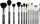 Set furcash grimi Jessup Essential Makeup Brush T092, 15 copë, ngjyrë e zezë