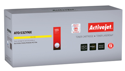 Toner printeri Activejet ATO-532YNX, zëvendësues për OKI C532dn C542dn MC563dn MC573dn, i verdhë