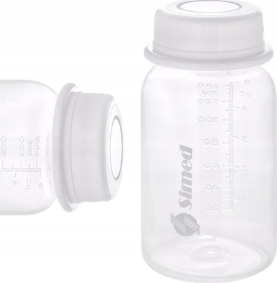Shishe qumështi për foshnje, 140ml, me shkallë matëse, transparente