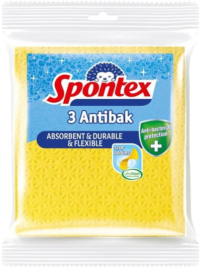 Lecka pastrimi Spontex Antibak, antibakteriale, set 3 copë