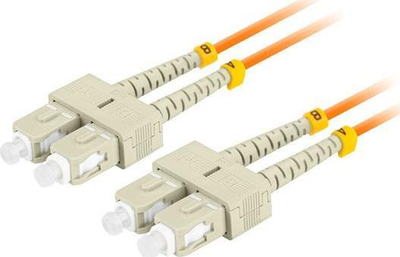 Kabllo optike Lanberg OM2 50/125, 5 m, duplex, portokalli
