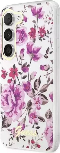 Güzka Guess GUHCS23SHCFWST për Samsung Galaxy S23, hardcase Flower Collection, e bardhë