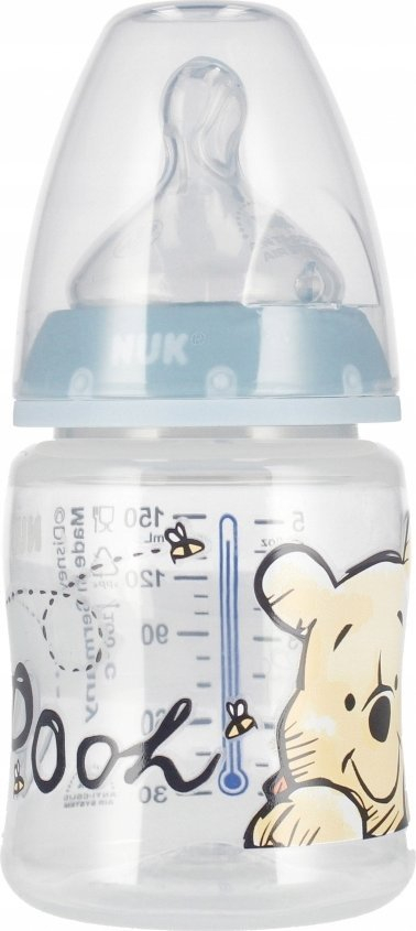 Biberon NUK First Choice Winnie the Pooh, tregues temperature, 150 ml, i bardhë