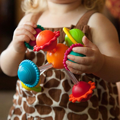 Lodër sensorike Fat Brain Toys Twist and Push Discovery, për foshnja 6+, shumëngjyrëshe