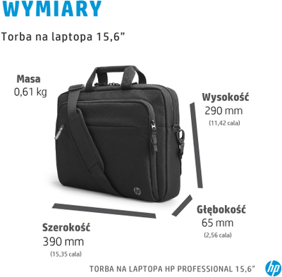 Borë HP Professional për laptop 15.6", e zezë