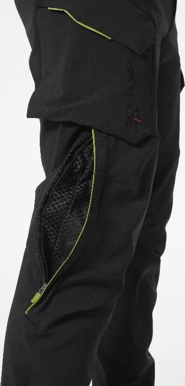 Pantallona pune Helly Hansen Workwear Magni Evo Cargo, me xhepa anësorë, pëlhurë streç, ngjyrë e zezë