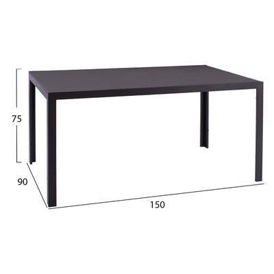 Set ngrënieje për ambient të jashtëm Ofer 5-pjesësh (HM21029), gri/ zezë