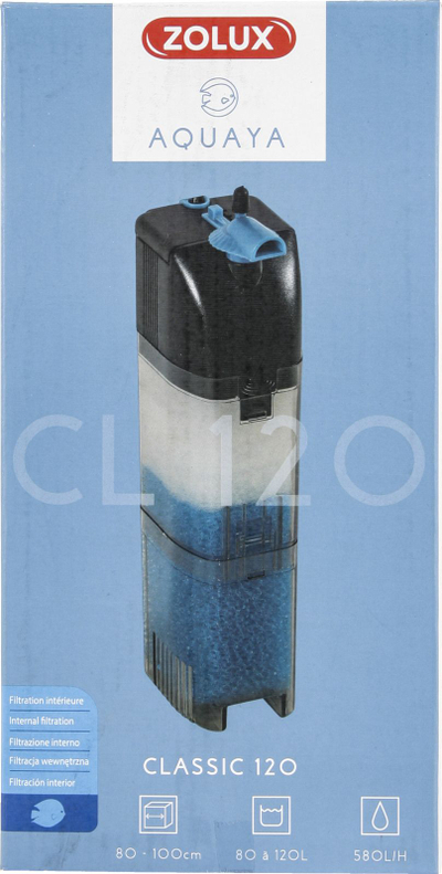 Filtër akuariumi Zolux AQUAYA Filter Classic 120, për 80 deri 120L, i zi
